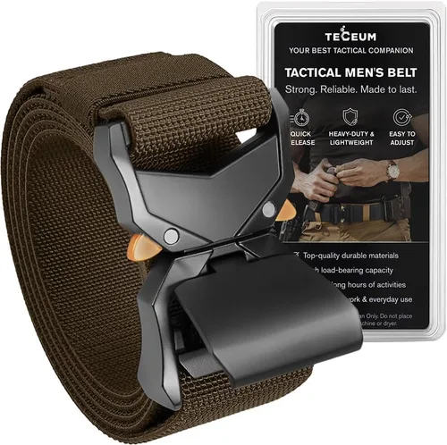 Miniatura 10 de TECEUM Tactical Belt – Heavy-Duty & Quick Release – Military, Work, Rigger, Duty & Utility Belt for Men