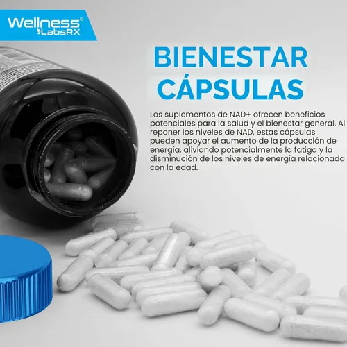 Miniatura 7 de Wellness LABSRX Suplemento liposomal NAD, 1500 mg - Suplemento de resveratrol NAD para mujeres y hombres, NAD+ apoya la salud celular, energía