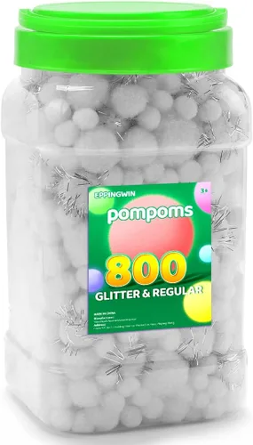 Miniatura 11 de Eppingwin 90 PCS Pompones Multicolores, Pompones Suaves de 1.5 Pulgadas para Manualidades, Colores Surtidos Pompones Grandes para Artes