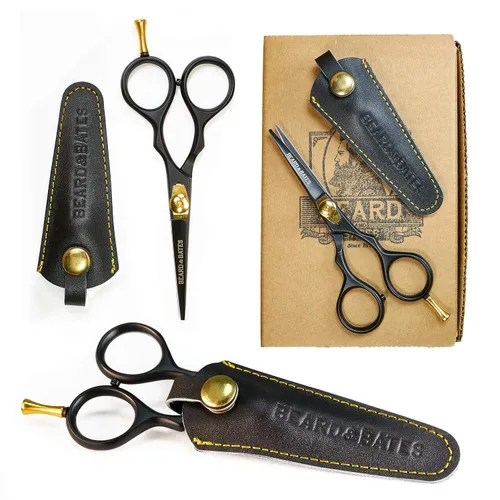 Miniatura 2 de El mejor kit para barba Bálsamos para barba de primera calidad, aceite orgánico para barba, peine plegable de lujo, bolsa de cuero grabada