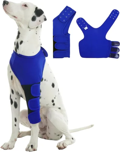 Miniatura 7 de ROZKITCH Traje de recuperación para perros para piernas delanteras izquierdas, traje de cirugía transpirable para perro, antilamer, alternativa