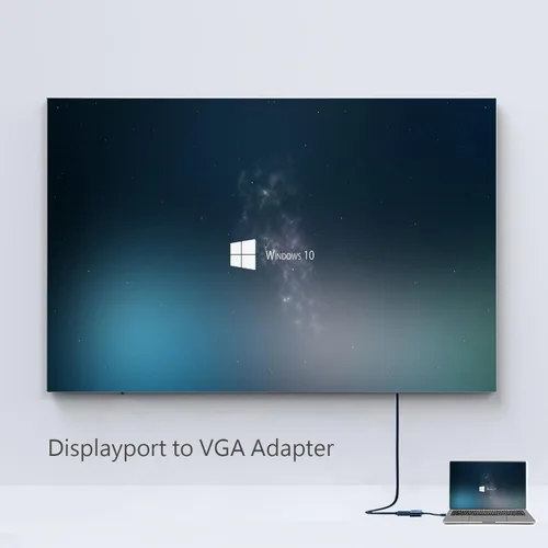 Miniatura 6 de Adaptador DisplayPort a VGA, DisplayPort chapado en oro para computadoras de escritorio y portátiles habilitados a convertidor VGA 1080P a 60Hz