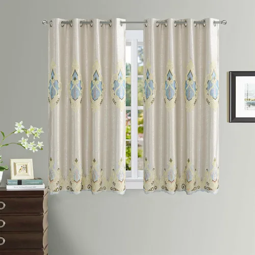 Miniatura 26 de VOGOL Cortinas/Cortinajes/Paneles/Tratamientos Personalizados Simples de Chenilla Jacquard Opacas Elegancia para Ventana para Dormitorio Sala