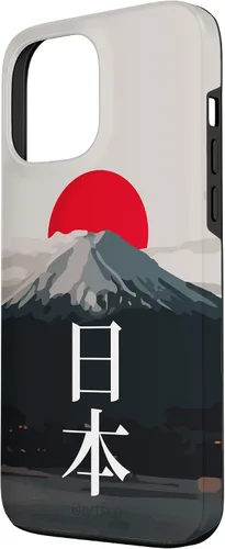 Miniatura 2 de Funda para iPhone 13 Pro Max Mt Fuji (Fujisan), Rising Sun y Kanji japonés