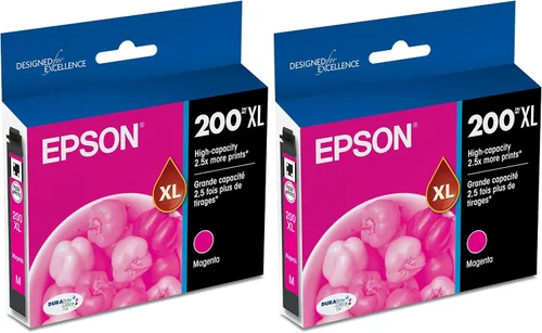Epson T200 DURABrite Ultra - Cartucho magenta de alta capacidad (T200XL320-S) para impresoras seleccionadas de expresión y fuerza de trabajo, grande