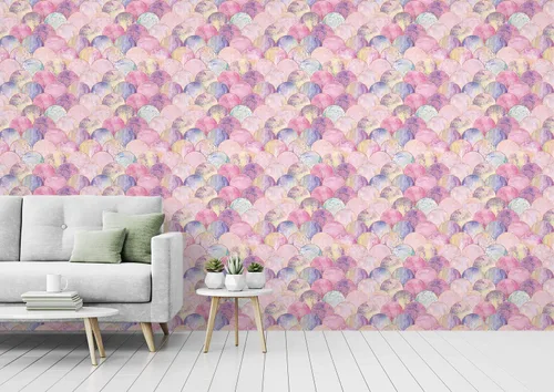 Miniatura 3 de AMAZING WALL Papel tapiz autoadhesivo color rosa degradado 63.0 in