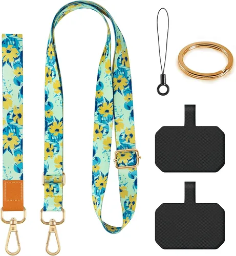 Miniatura 15 de Cordón para teléfono celular, correa cruzada para teléfono, correa de muñeca, cordones para llaves, correas de hombro ajustables universales