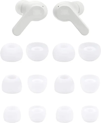 Miniatura 6 de ALXCD Puntas de oído compatibles con auriculares JBL Vibe Beam, 6 pares de tamaños S/M/L de repuesto de silicona suave, puntas de gel para oídos