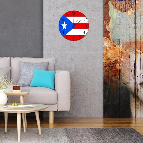 Miniatura 74 de Cheyan Reloj de pared con bandera de Canadá de 12 pulgadas, silencioso, sin tictac, de PVC, funciona con pilas, reloj redondo decorativo, regalo