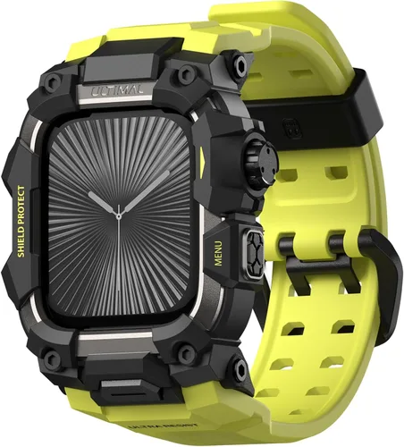 Miniatura 33 de ULTIMAL - Funda resistente con correa para Apple Watch 49mm, compatible con Apple Watch Ultra 3/2/1, cubierta protectora a prueba de golpes de grado