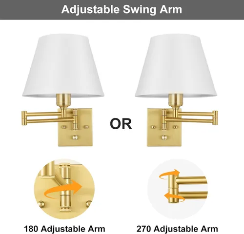 Miniatura 7 de TRLIFE Aplique de pared regulable, control remoto de atenuación 10-100% y temperatura de color ajustable 2700K-6500K luces de pared de latón Mando
