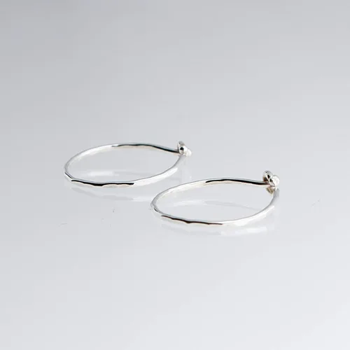 Miniatura 39 de Aretes de plata de ley abiertos para cartílago, tragus, delgados, calibre 22
