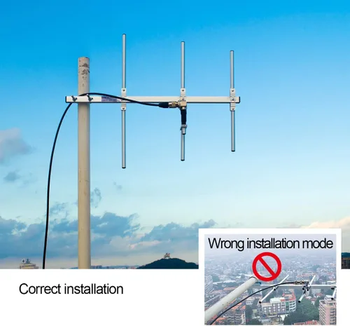 Miniatura 7 de HYS Antena plegable UHF Yagi, 70CM 400-470Mhz aleación de aluminio antena al aire libre, aleación de aluminio GMRS Base Antena para Yaesu Motorola