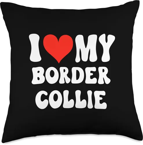 Miniatura 4 de Border Collie for Men Women Boys Girls by RJ I Love Heart My Border Collie - Divertida almohada con diseño de perro y mamá, 16 x 16 pulgadas