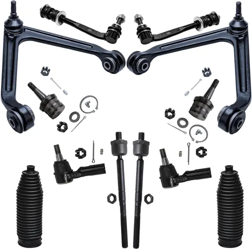 Miniatura 64 de Detroit Axle - Kit de extremo delantero para Ford 1998-2001 Explorer Mercury Mountaineer, 4 barras estabilizadoras delanteras y traseras, 2 brazos
