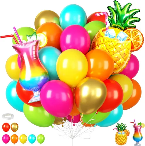 Miniatura 21 de Globos azules y negros, 35 unidades, globos de látex azul oscuro, negro y plateado con confeti plateado para cumpleaños, baby shower, bodas