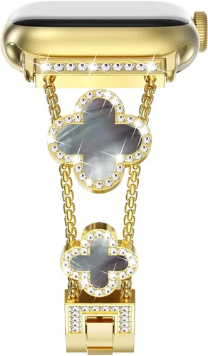 Miniatura 14 de NewWays for Apple Watch Band Series 11 10 46mm 42mm Series 9/8/7 41mm 45mm Series 6/5/4 40mm 44mm Series 3 42mm 38mm Women, Sparkling Bling Diamonds