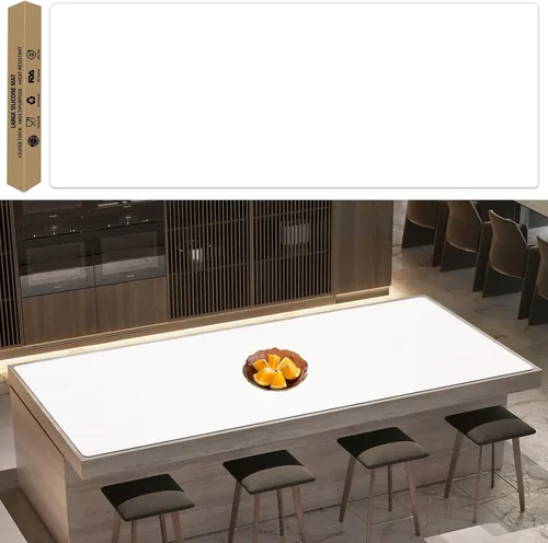 Miniatura 30 de Tapete de silicona súper grande, 120 x 24 pulgadas, tapete de silicona para encimera de cocina, tapete antideslizante resistente al calor, tapete