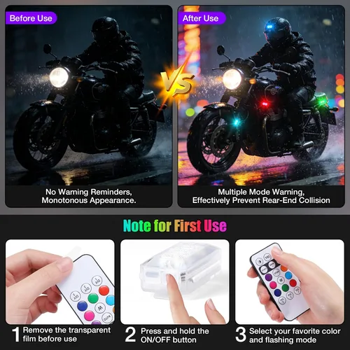 Miniatura 3 de Luces estroboscópicas LED inalámbricas de 11 LED actualizadas 2026, ultra brillantes, 8 colores, luces estroboscópicas de aviones con control