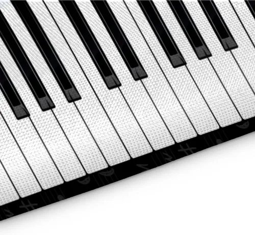Miniatura 3 de Juego de 4 manteles individuales con teclas de piano musical, lavables, impermeables, para decoración del hogar, fiesta, comedor, 18 x 12 pulgadas