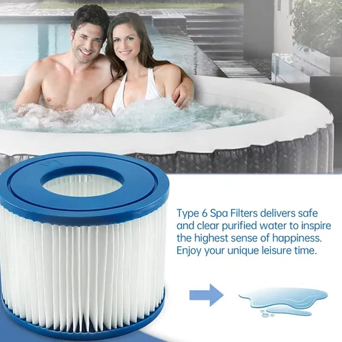 Miniatura 4 de Filtros de spa tipo VI y filtros de bañera de hidromasaje Cartucho de repuesto para jacuzzis inflables que requieren filtros tipo 6, 4.2 x 3.1