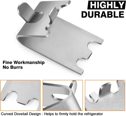 Miniatura 5 de HK 920158 Clip para estante del congelador, soporte para estante del refrigerador del refrigerador, clips de hebillas cuadradas de repuesto, ganchos