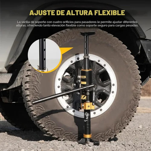 Miniatura 6 de BUNKER INDUST Gato hidráulico portátil de recuperación con compañero de elevación, gato de elevación todoterreno 4x4 para SUV, ATV UTV, capacidad