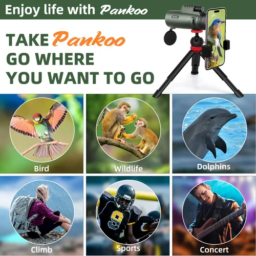 Miniatura 5 de Telescopio monocular de 40 x 60 pulgadas para adultos de alta potencia – Prisma BAK4, lente FMC, visor compacto para observación de aves