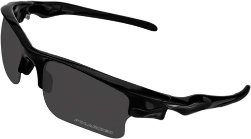 Miniatura 2 de BroLizard 2.0mm Thick Polarized Lens Replacement for Oakley Fast Jacket XL OO9156 Sunglasses - Solid Black Polarized Lenses