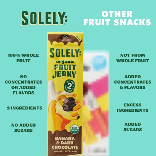 Miniatura 4 de Solely - Charqui de frutas orgánicas Un ingrediente Vegano Sin OGM Sin gluten Sin agregado de azúcar