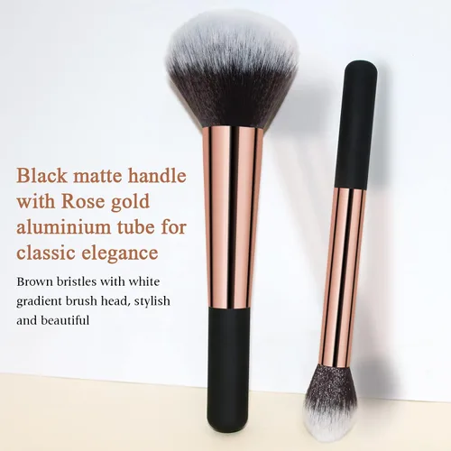 Miniatura 2 de Brochas de maquillaje, pincel grande para polvo y brocha para base, acabado impecable con aerógrafo para resaltador, polvo suelto, rubor, crema