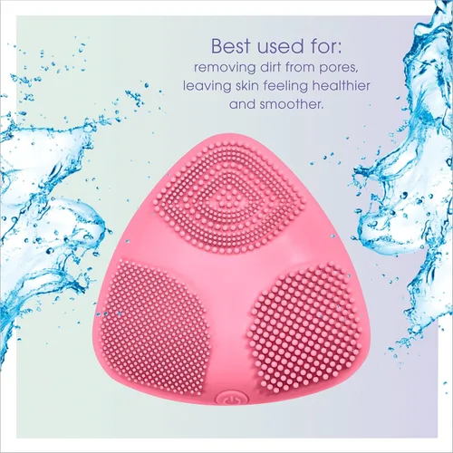 Miniatura 2 de True Glow by Conair Skinpod Cepillo de limpieza facial de silicona con 3 zonas de cepillo, funciona