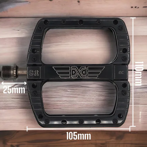 Miniatura 3 de PDX G11 Pedal de Bicicleta de Montaña MTB Pedal de Plataforma Grande Concava de Aluminio Mecanizado Pulido Pedales Antideslizantes de Bicicleta 9/16