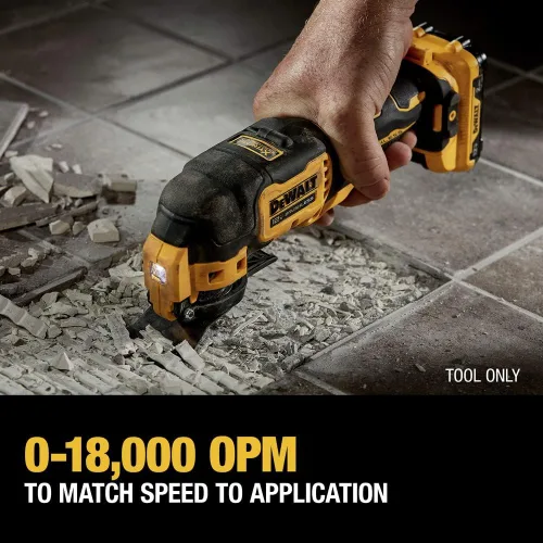 Miniatura 5 de DEWALT XTREME - Herramienta oscilante inalámbrica sin escobillas de 12 V MAX con cuchillas y adaptador, solo herramienta desnuda (DCS353B)