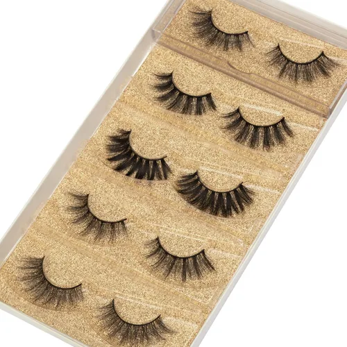 Miniatura 2 de DYSILK Pestañas de Visón de Aspecto Natural - Pestañas Postizas 5 Pares Pestañas 6D 5 Estilos Paquete de Pestañas Mixtas - Pestañas Wispy Pestañas 5