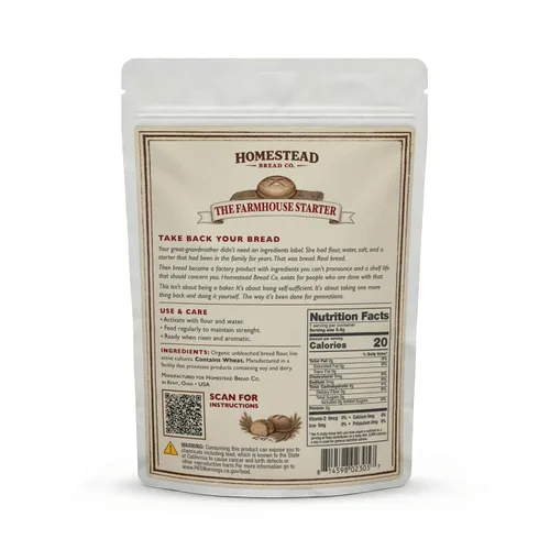 Miniatura 2 de Homestead Bread Co. Cultivo básico de masa madre de granja - Iniciador de masa madre deshidratada con cultivos activos para pan casero, hornear