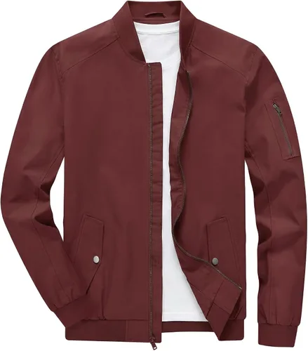 Miniatura 14 de TBMPOY Men's Bomber Jacket Lightweight Spring Windbreaker Light Casual Stylish Fashion Fall Zip up Coats With Pockets