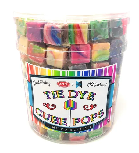 Miniatura 26 de Chupetas de Caramelo Duro en Cubo: Paquete de Chupetas con Sabor Envueltas Individualmente por Espeez - Paletas Cuadradas de Fiesta Estilo Antiguo