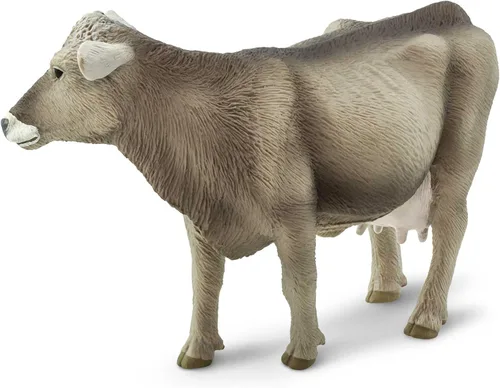 Miniatura 6 de Safari Ltd. Figura de vaca suiza marrón – Figura detallada de plástico de 5.25 pulgadas – Divertido juguete educativo para niños, niñas y niños a