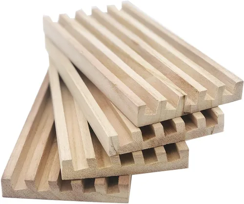 Miniatura 5 de Juego de 8 bandejas de dominó de madera para dominó de tren mexicano, estantes dobles para 12 azulejos, soporte para azulejos de dominó, soporte