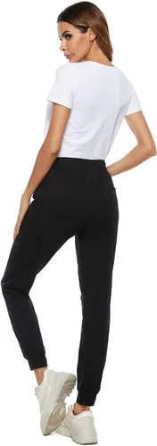Miniatura 6 de AvaCostume Pantalones deportivos de algodón elástico para mujer con bolsillos