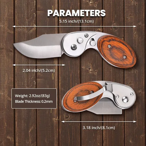 Miniatura 2 de ITOKEY Cuchillo de bolsillo pequeño para hombres y mujeres, cuchillos plegables EDC, herramienta de bolsillo cortacajas para uso diario, regalos