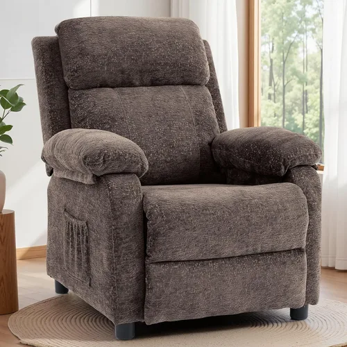 Miniatura 18 de Korser Silla reclinable, sillas de sala de estar para adultos, silla de lectura acolchada para asiento profundo con bolsillos laterales, reclinables