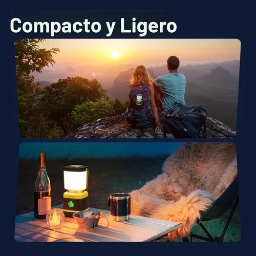 Miniatura 7 de Linterna de camping Consciot LED con alimentación por batería, 1000 lúmenes, 4 modos de luz, linterna portátil para tienda IPX4 resistente al agua
