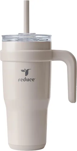 Miniatura 41 de Reduce Vaso de acero inoxidable de 50 onzas con asa, doble pared aislada al vacío, taza de viaje, tapa a prueba de sudor y popote reutilizable