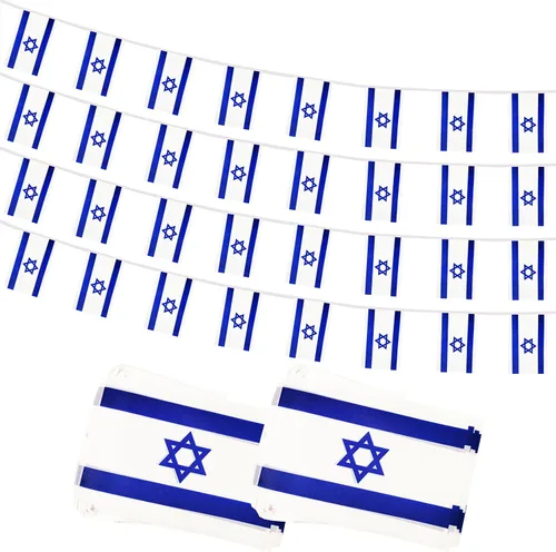 Miniatura 22 de Bandera de Cuerda Argentina de 100 Pies, 76 Piezas Bandera Estandarte Argentina, Pequeñas Mini Banderas del Mundo para Eventos Deportivos