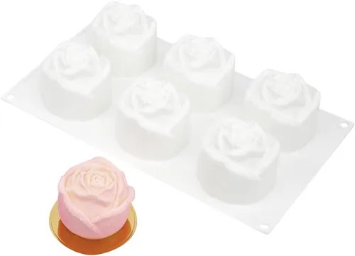 Miniatura 29 de Restaurantware - Molde para pastel de calabaza de 6 cavidades de Pastel, 1 molde de calabaza 3D listo para horno - Molde de silicona blanca