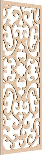 Miniatura 84 de Smithfield Paneles de pared decorativos de madera con calado, 13 3/8 pulgadas de ancho x 34 3/8 pulgadas de alto x 3/8 de alto, roble rojo rojo