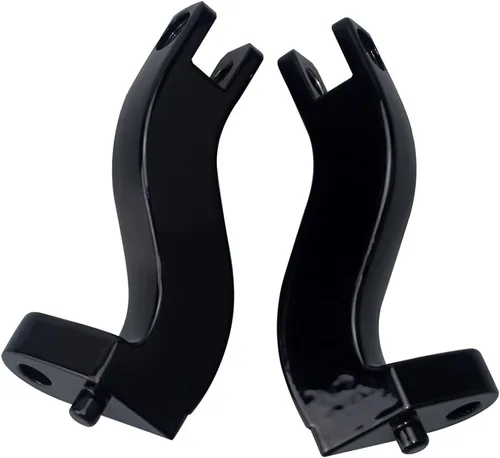 Miniatura 3 de Kit de Montaje de Reposapiés Trasero para Pasajero 10mm para Harley Touring Road King Road Glide Street Glide Electra Glide Modelos 1993-2025, Negro