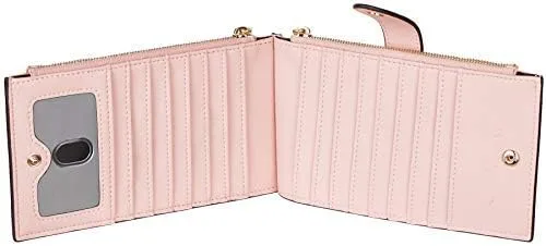 Miniatura 4 de Travelambo Billetera plegable con bloqueo RFID para mujer, con bolsillo con cremallera